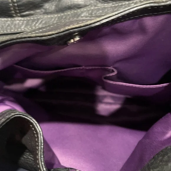 Coach Madison Maggie Black Leather Shoulder Bag - Picture 7 of 9